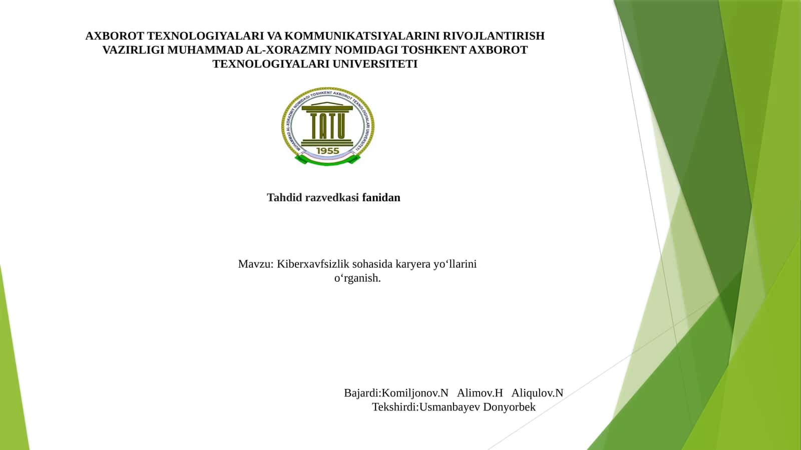 Kiberxavfsizlik sohasida karyerayo'llarni o'rganish 1