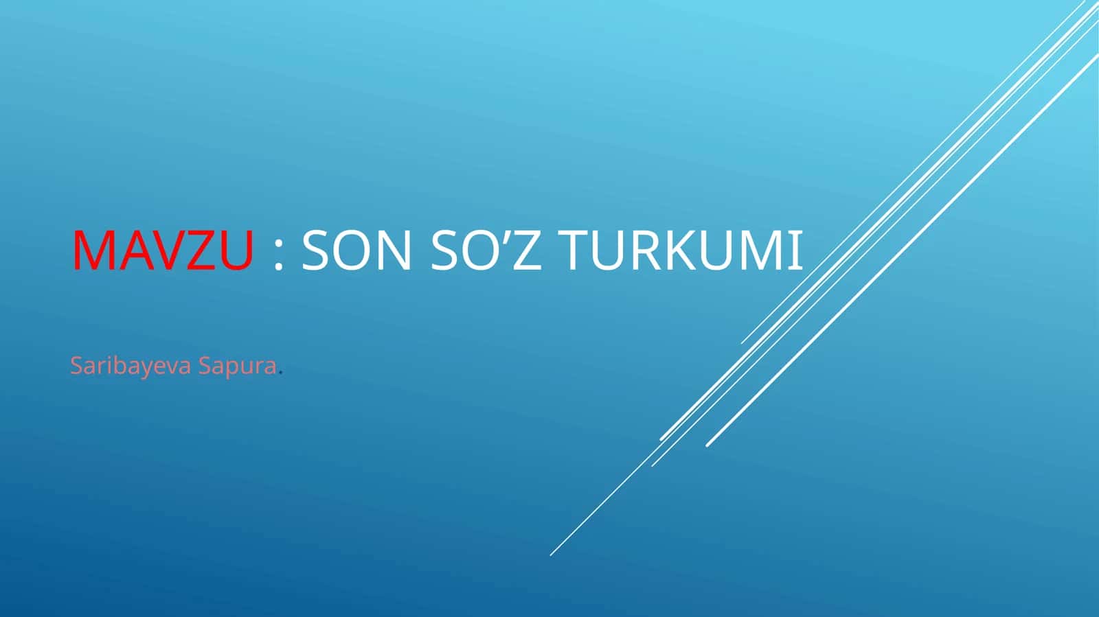 son so‘z turkumi 1