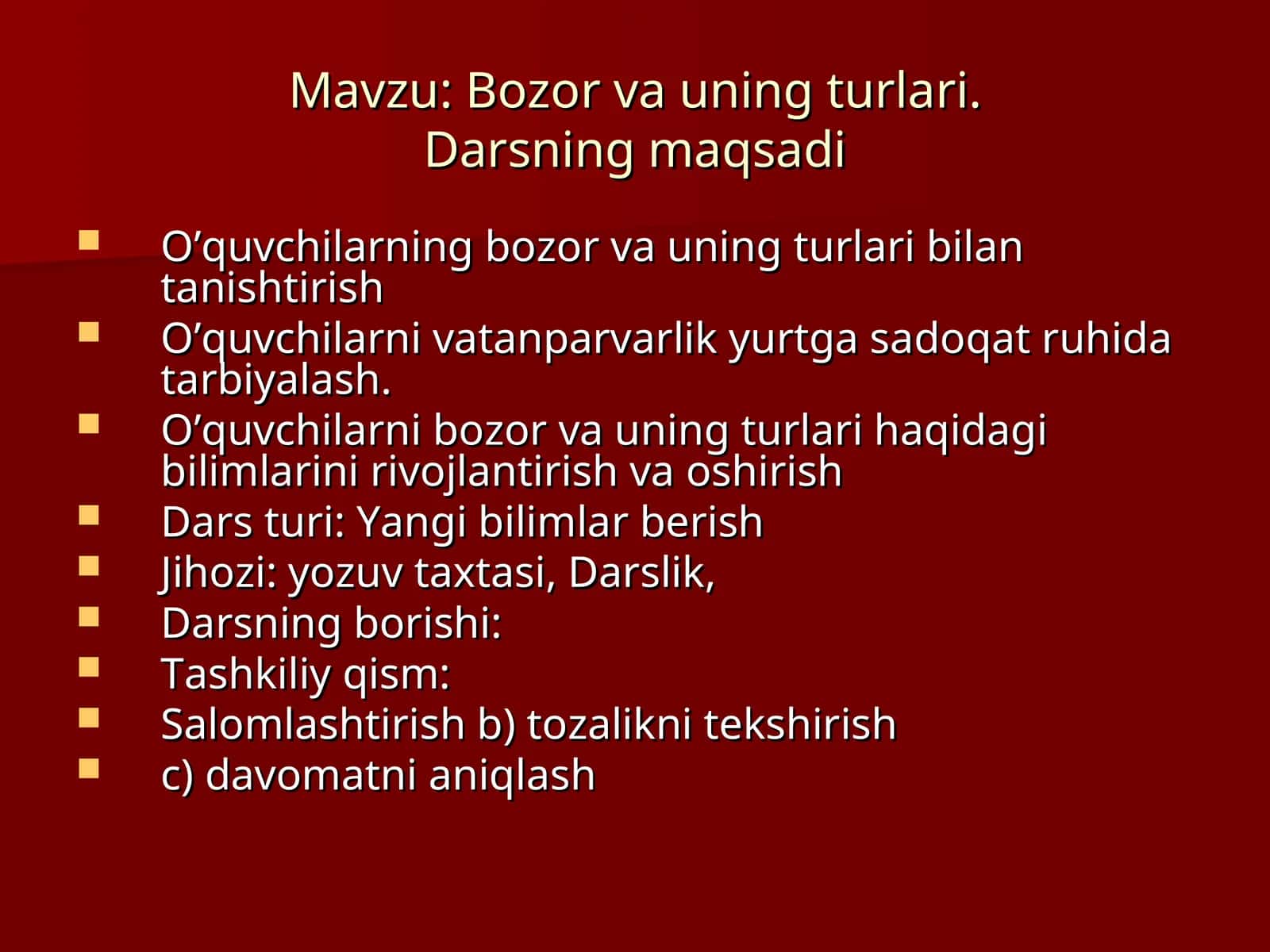 Bozor va uning turlari 1