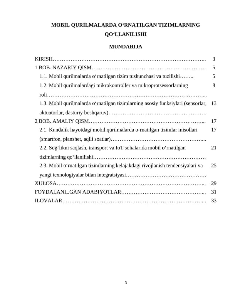 MOBIL QURILMALARDA O‘RNATILGAN TIZIMLARNING QO‘LLANILISHI 1