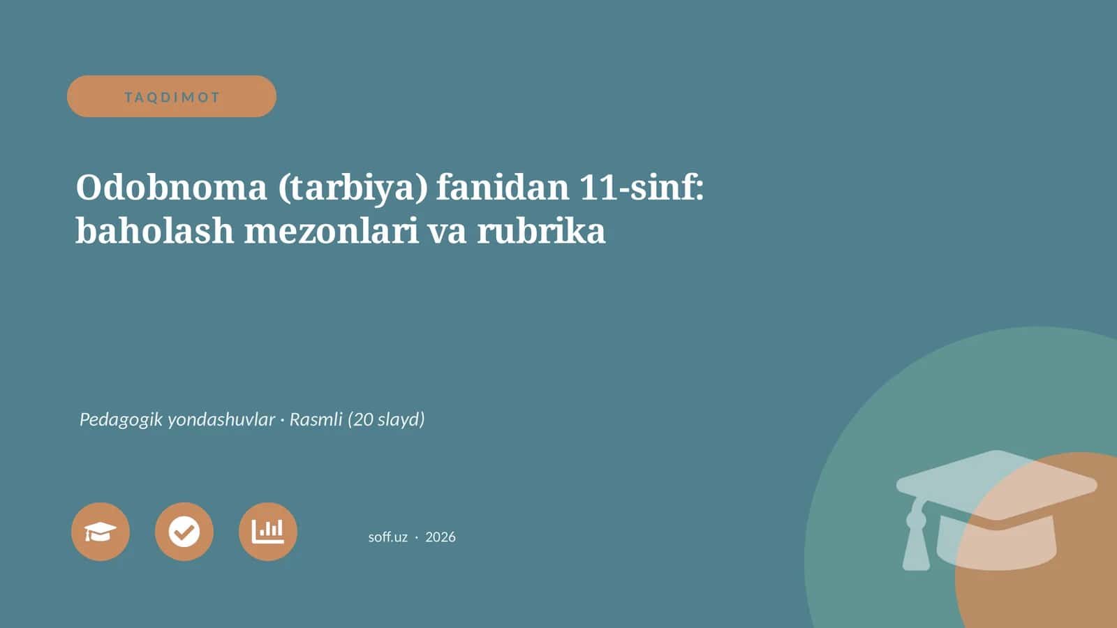 Odobnoma (tarbiya) fanidan 11-sinf: baholash mezonlari va rubrika 1
