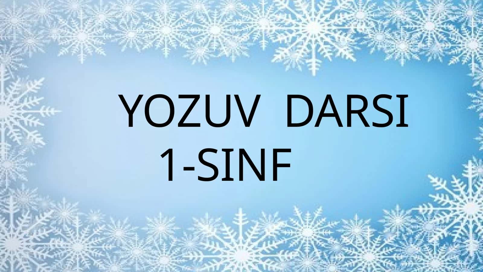BoshG‘harfi 1