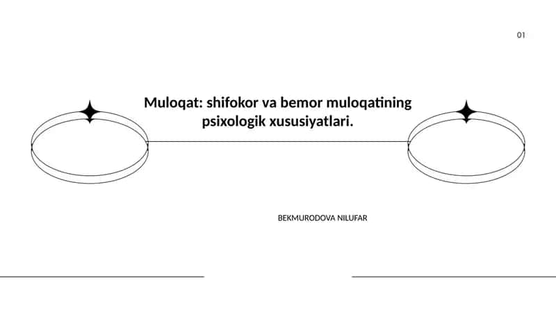 Muloqat: shifokor va bemor muloqatining psixologik xususiyatlari 1