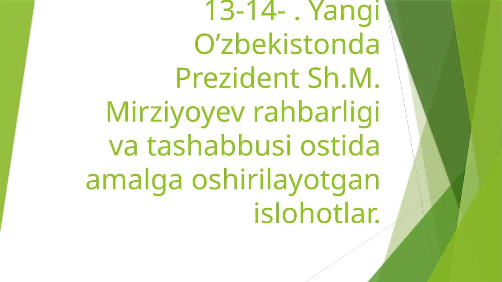 O'zbekistondagi rahbar yangiliklari 1
