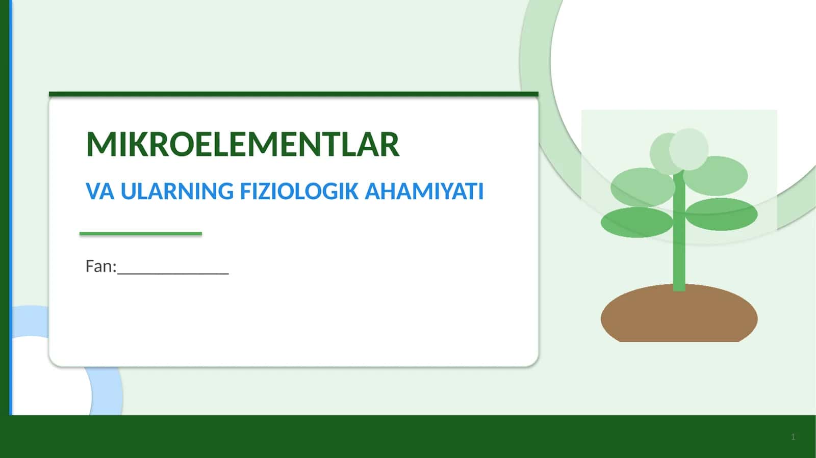 MIKROELEMENTLAR VA ULARNING FIZIOLOGIK AHAMIYATI 1