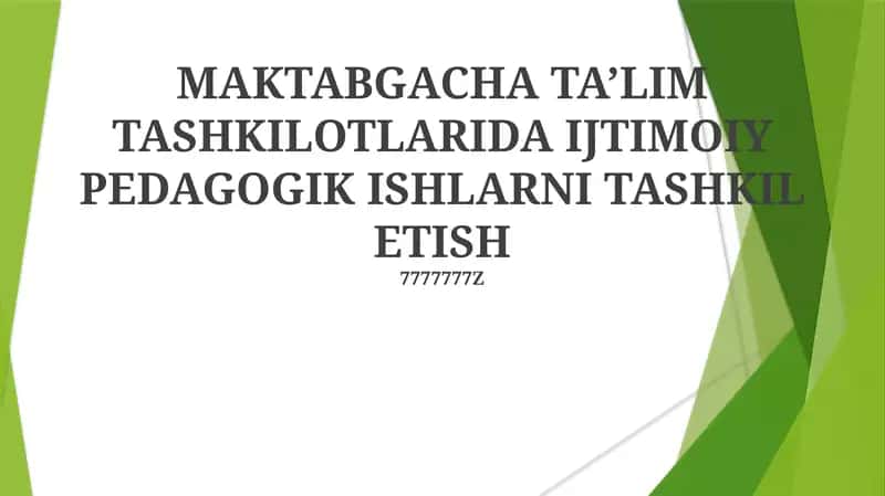 Ijtimoiy Pedagogik Ishlar 1
