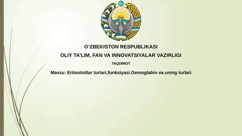 Eritsotsitlarturlari,funksiyasi.Gemoglabinvauningturlari 1