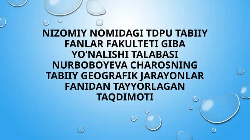 Zilzila ta’sirida vujudga Keladigan tabiiy geografik jarayonlar 1