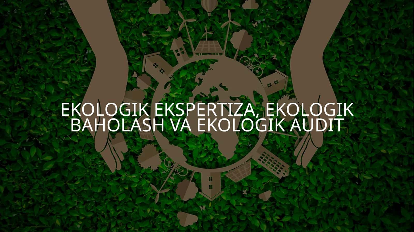 Ekologik ekspertiza, ekologik baholash va ekologik audit 1