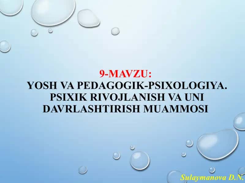 YoShVA PEDAGOGIK-PSIXOLOGIYA 1