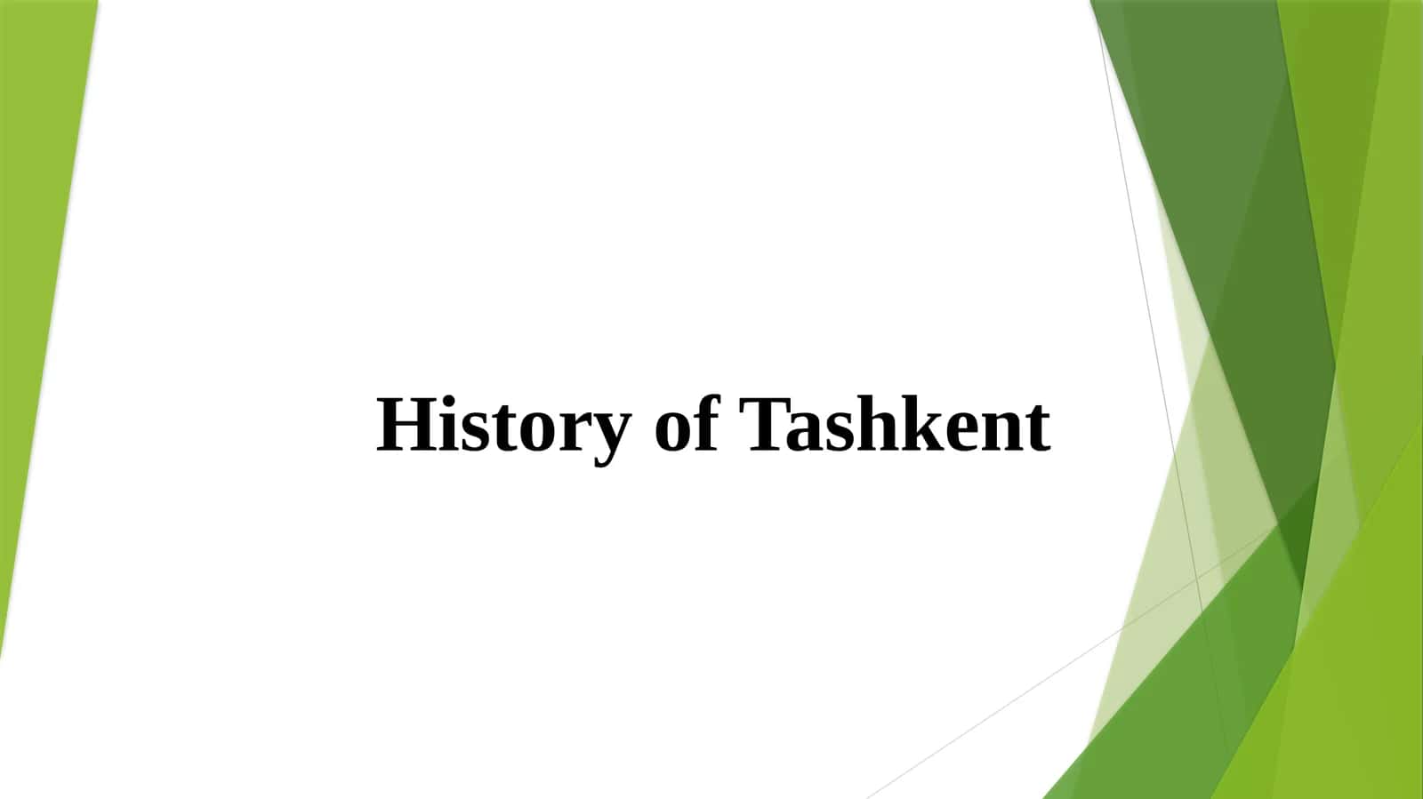 History of Tashkent 1