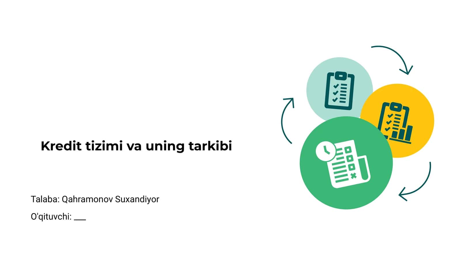 Kredit tizimi va uning tarkibi 1