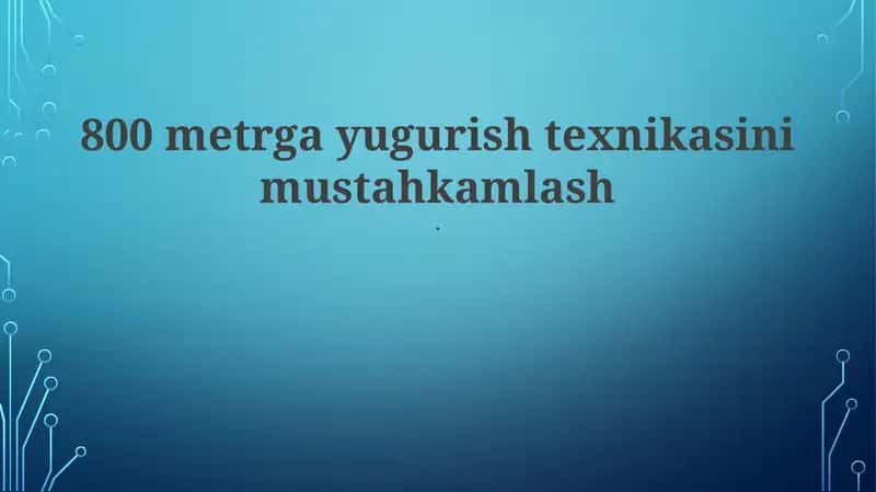 Yurish texnikasi 1