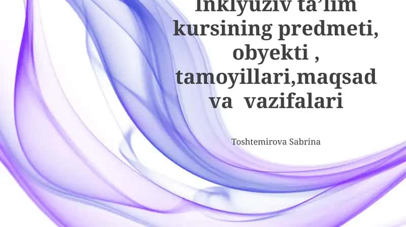 Inklyuziv Ta'lim Kursi 1