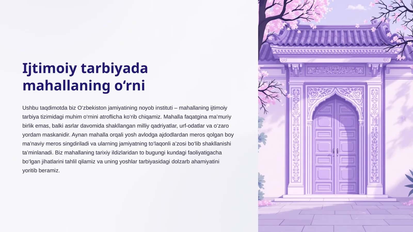 Ijtimoiy tarbiyada mahallaning o‘rni 1