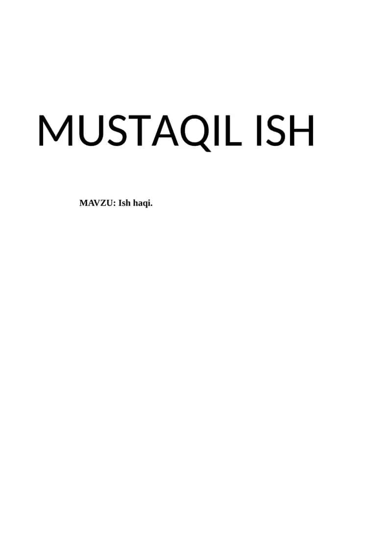Ish haqi 1