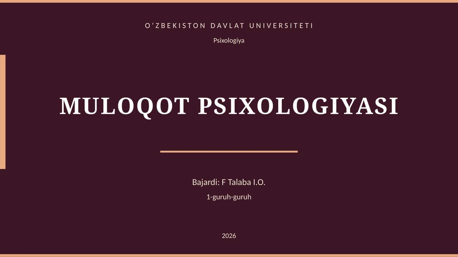 MULOQOT PSIXOLOGIYASI 1