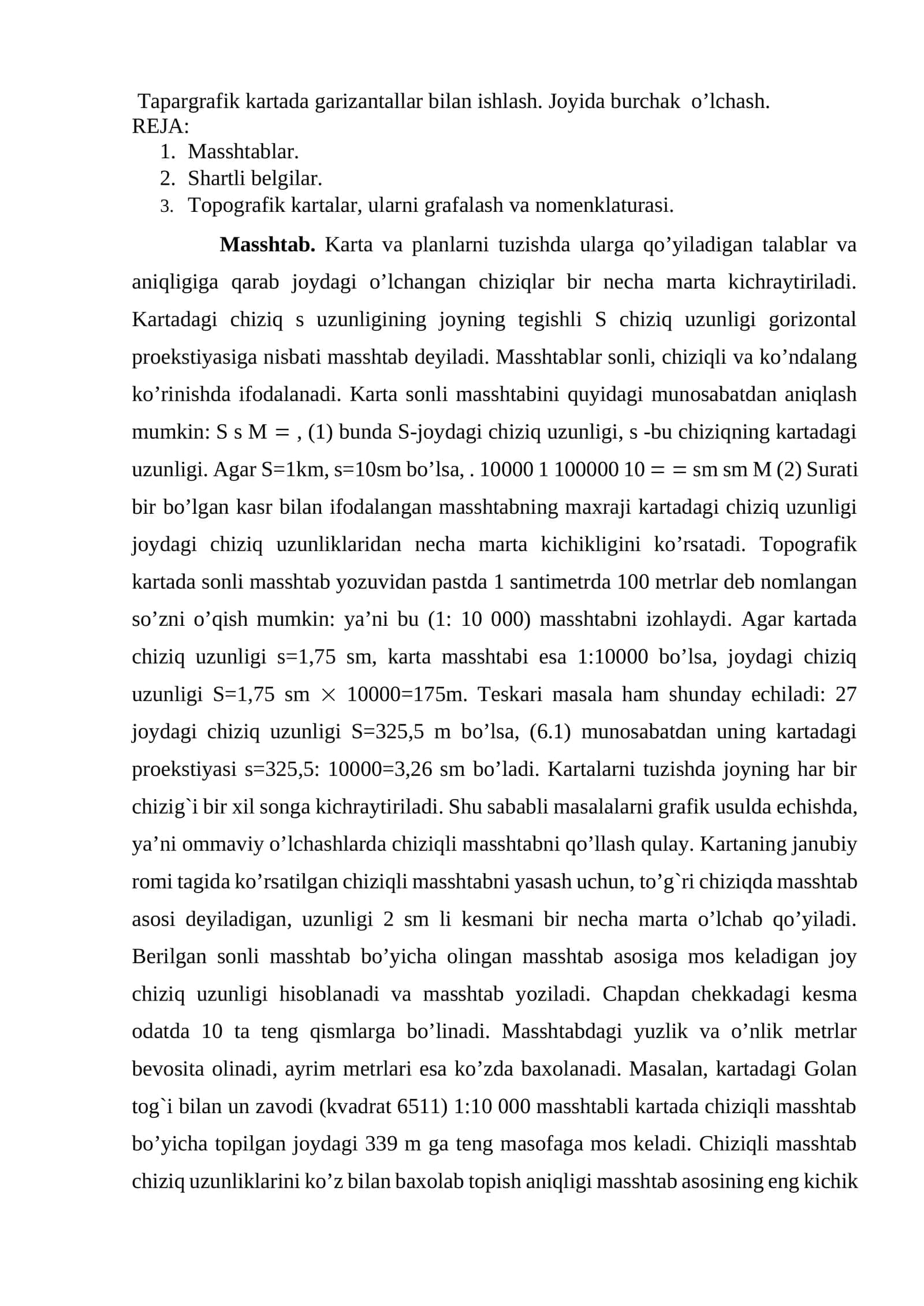 Tapargrafik kartada garizantallar bilan ishlash 1