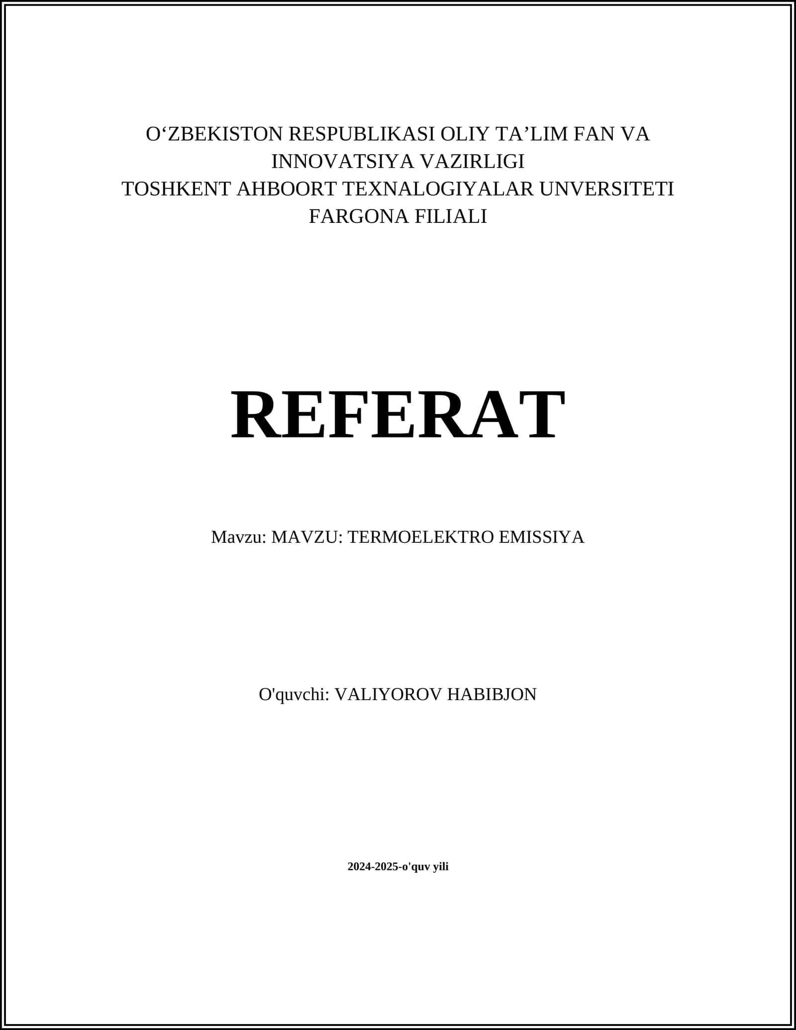 TERMOELEKTRO EMISSIYA 1