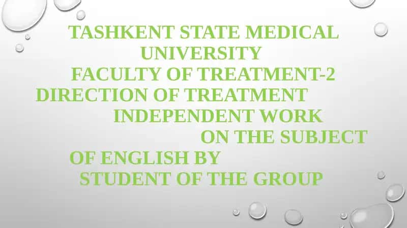 CREATE A HOSPITAL MAP WITH ENGLISH DIRECTIONS - 15 ta slaydli prezentatsiya (Mustaqil ish) 1