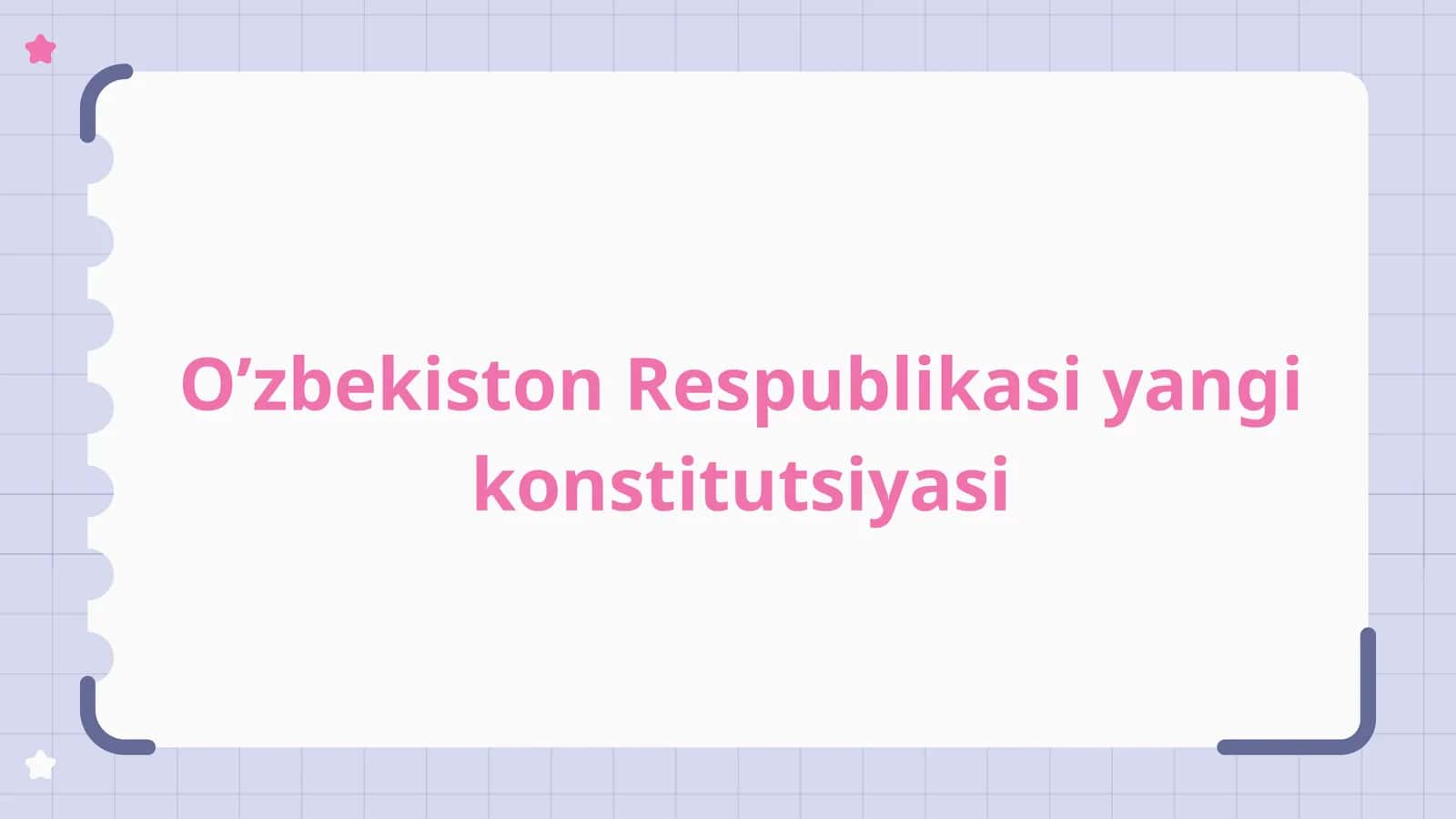 O’zbekiston Respublikasi yangi konstitutsiyasi 1