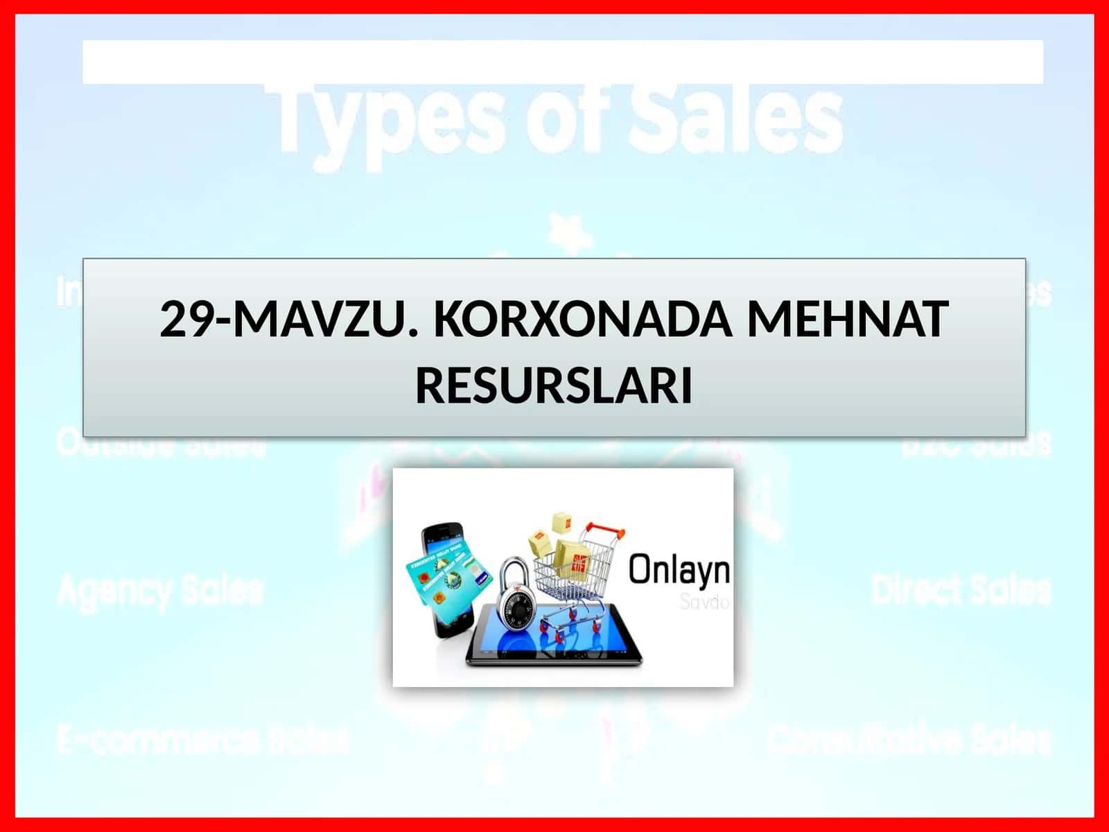 MEHNAT RESURSLARI 1