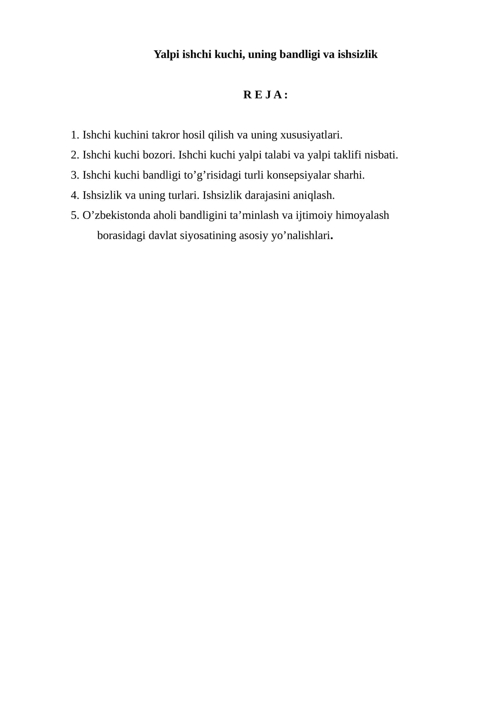 Ishchi kuchi va uning bandligi 1