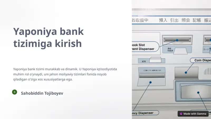Yaponiya bank tizimi 1