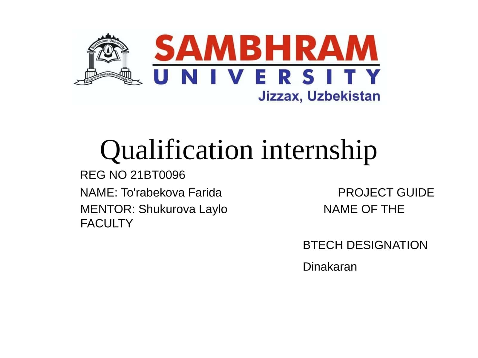 BTECH DESIGNATION 1