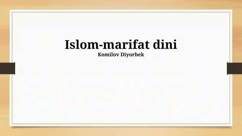 Zamonaviy Islom Dunyosi