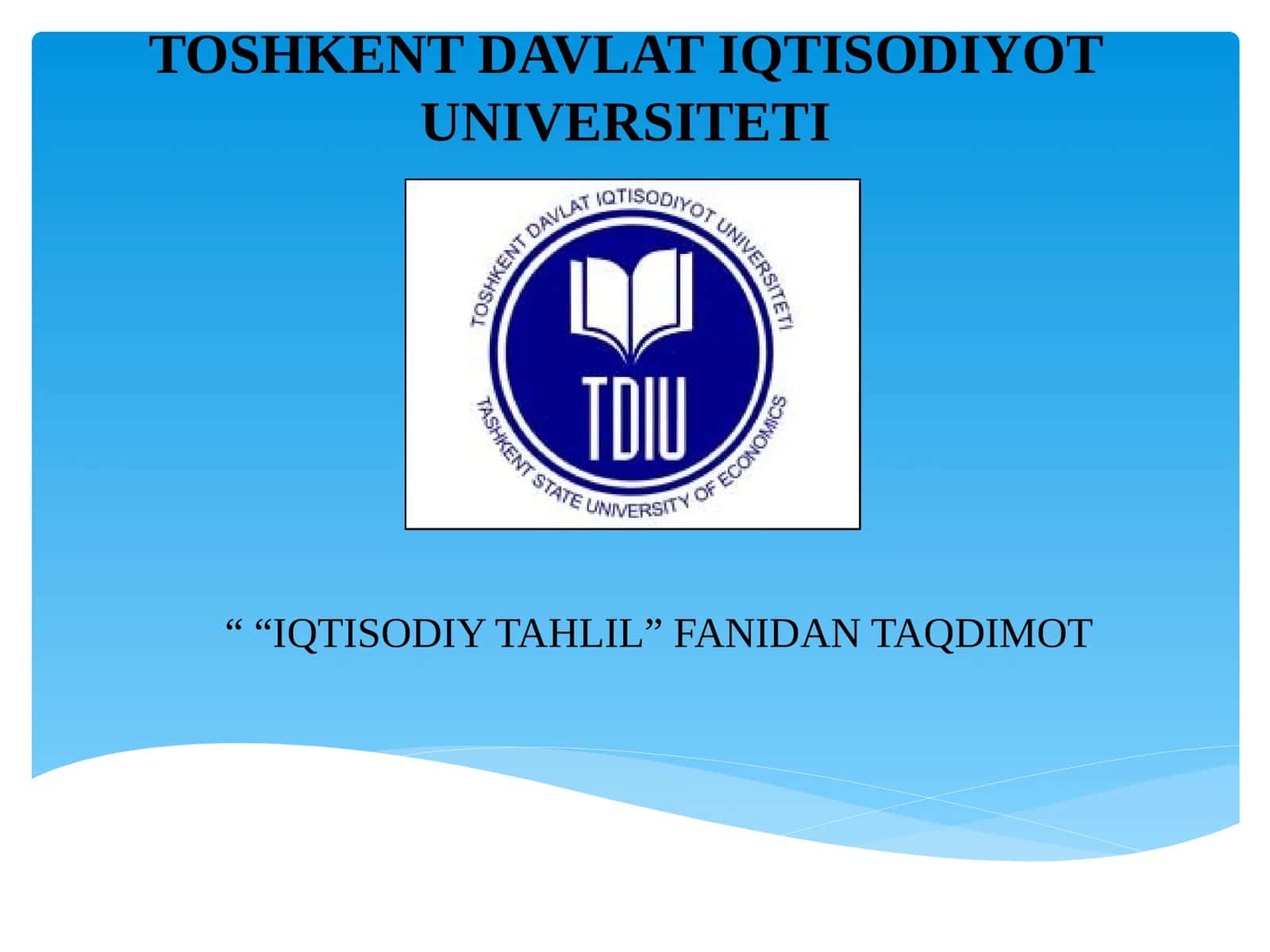 IQTISODIY TAHLIL. Moliyaviy barqarorlik tahlili PPT | 1