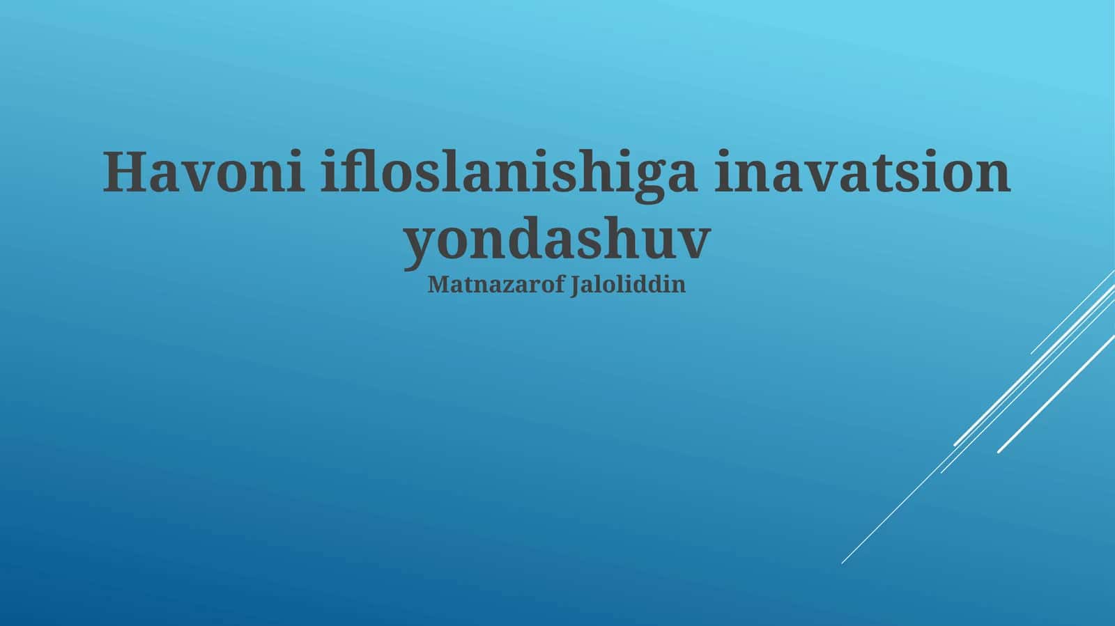 Bioremediatsiya texnologiyalari 1