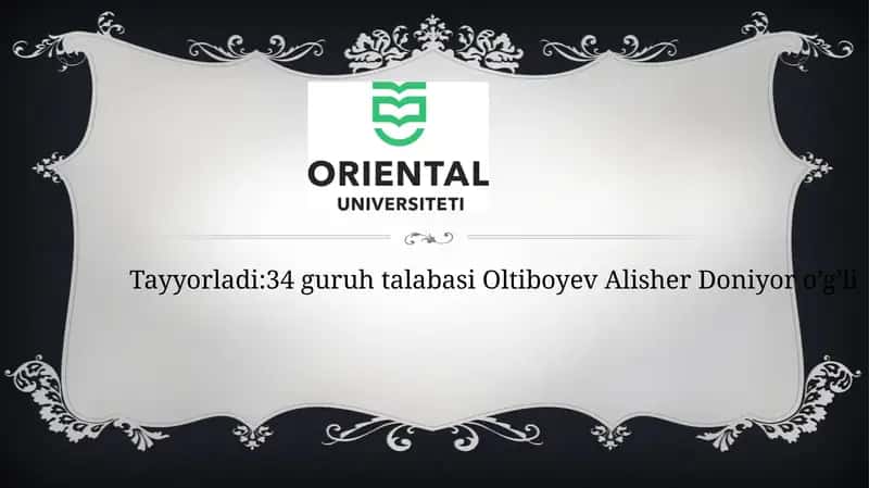 Тadqiqotning nazariy darajasi 1