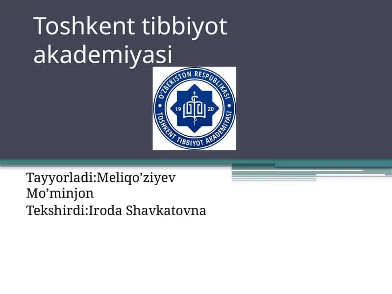 Vegetativ asab sistemasini o'rganish. Avtonom asab tizimi, simpatik, parasimpatik va metasimpatik 1