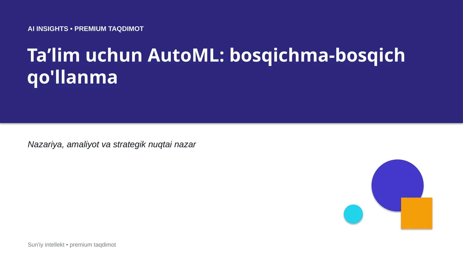 AUTOML 1