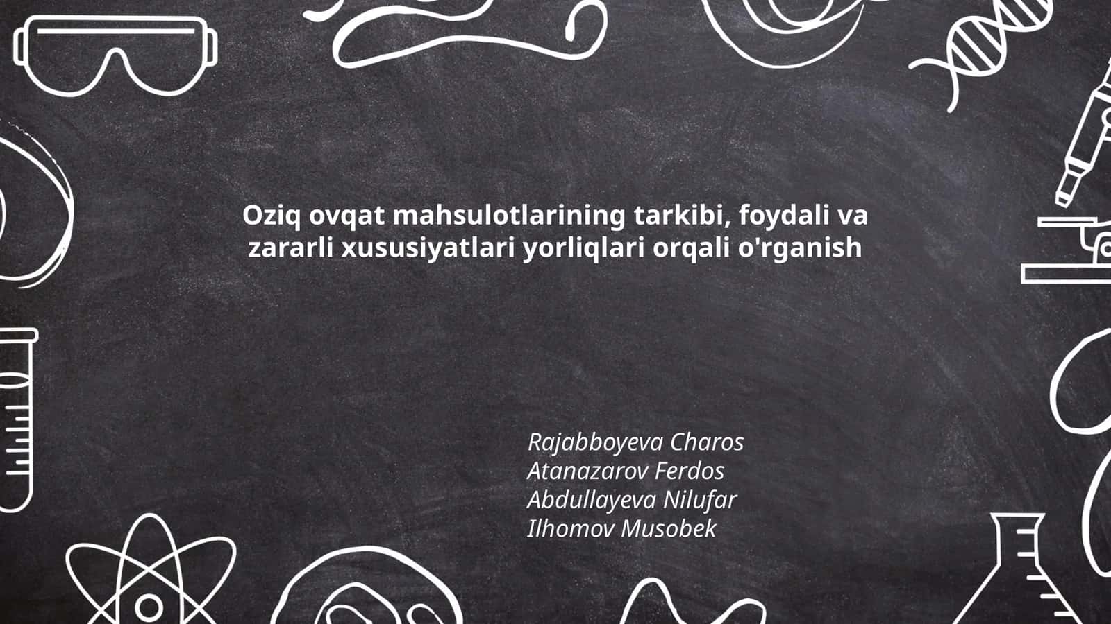 Oziq ovqat mahsulotlarining tarkibi, foydali va zararli xususiyatlari yorliqlari orqali o'rganish 1