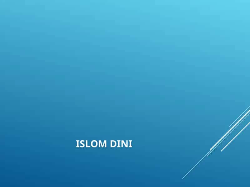 Islom Dini 1