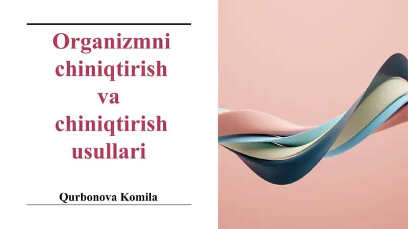 Organizmnichiniqtirish 1