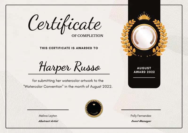 Certificate 1