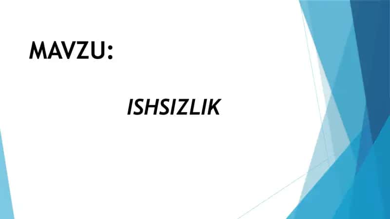 ishsizlik prezentatsiya 1