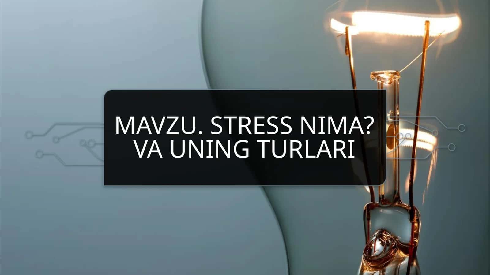 Stressning belgilari qanday? 1