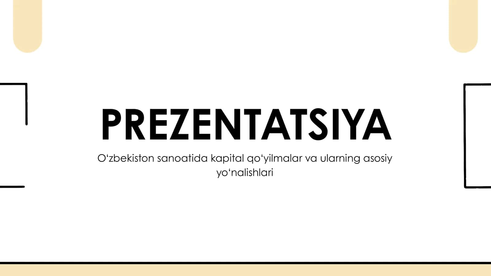 O‘zbekiston sanoatida kapital qo‘yilmalar va ularning asosiy yo‘nalishlari 1