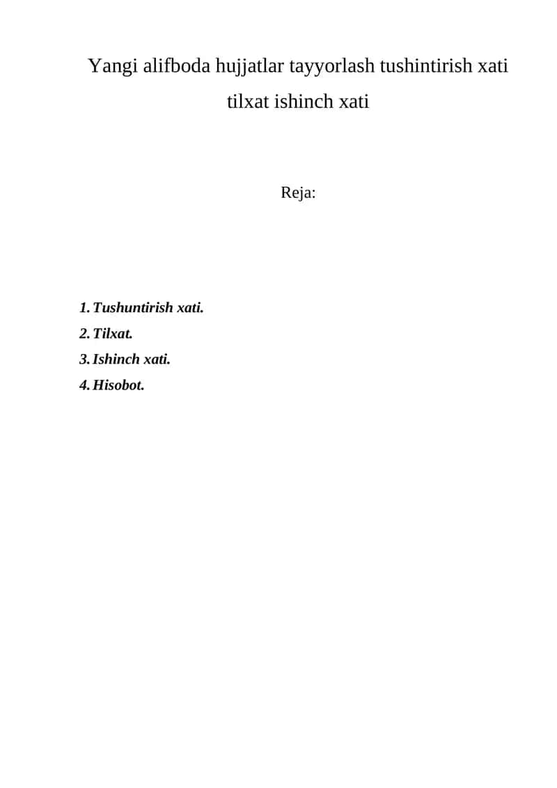 Tushuntirish xati 1