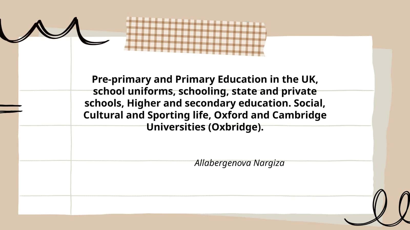 Pre-primary and Primary Education in the UK 1