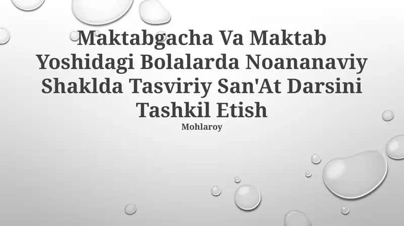Tasviriy San'at Darsi 1