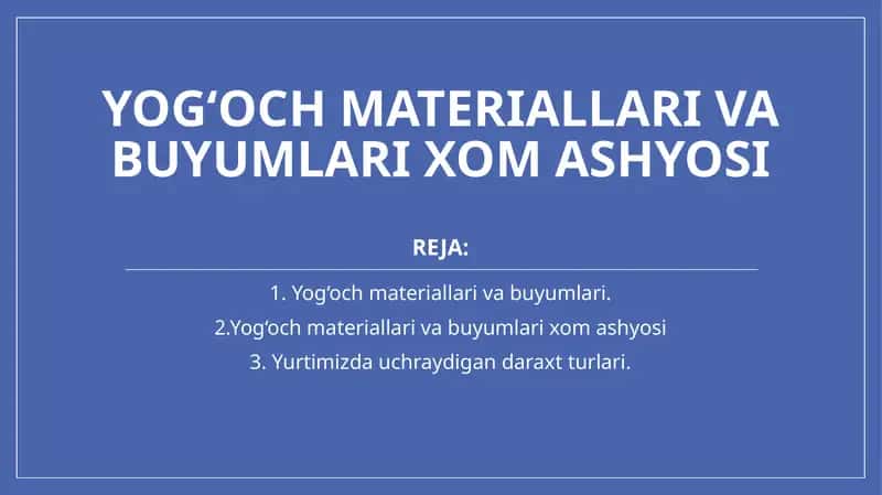 Yog‘och 1