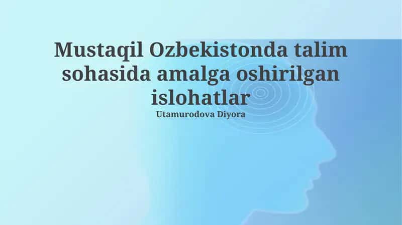 Asosiy Islohotlar 1