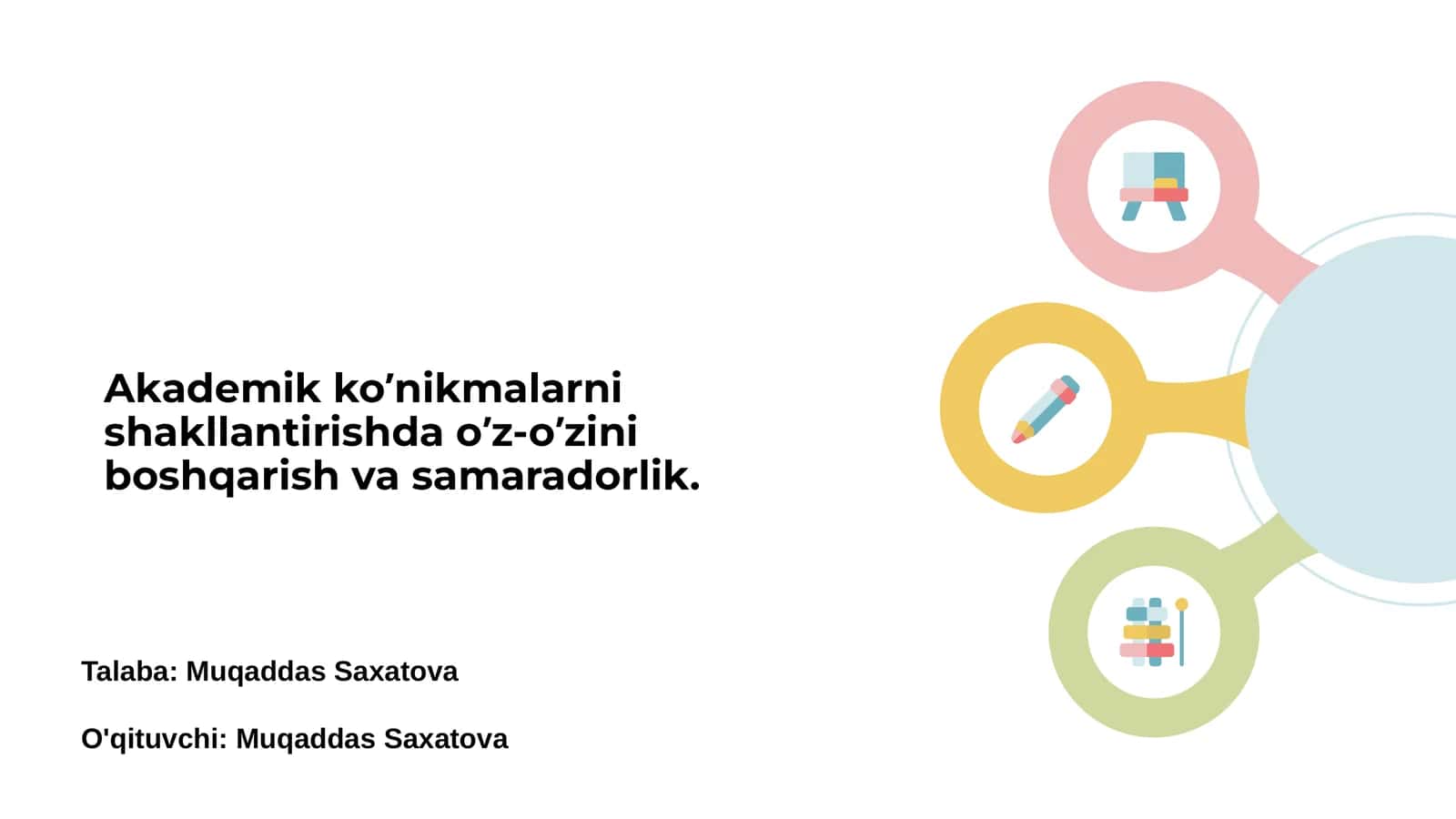 Akademik ko’nikmalarni shakllantirishda o’z-o’zini boshqarish va samaradorlik 1