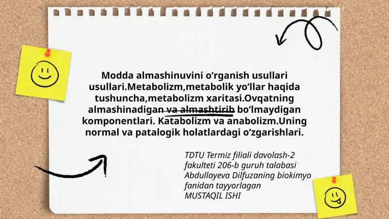 Modda almashinuvini oʻrganish usullari 1