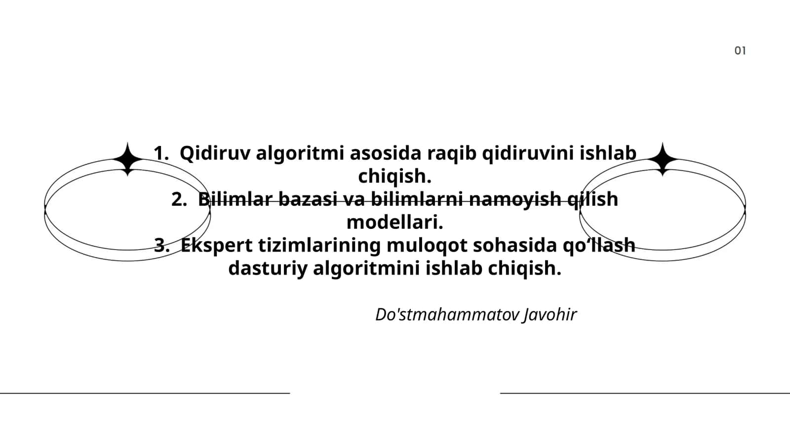 Qidiruv algoritmi asosida raqib qidiruvini ishlab chiqish 1